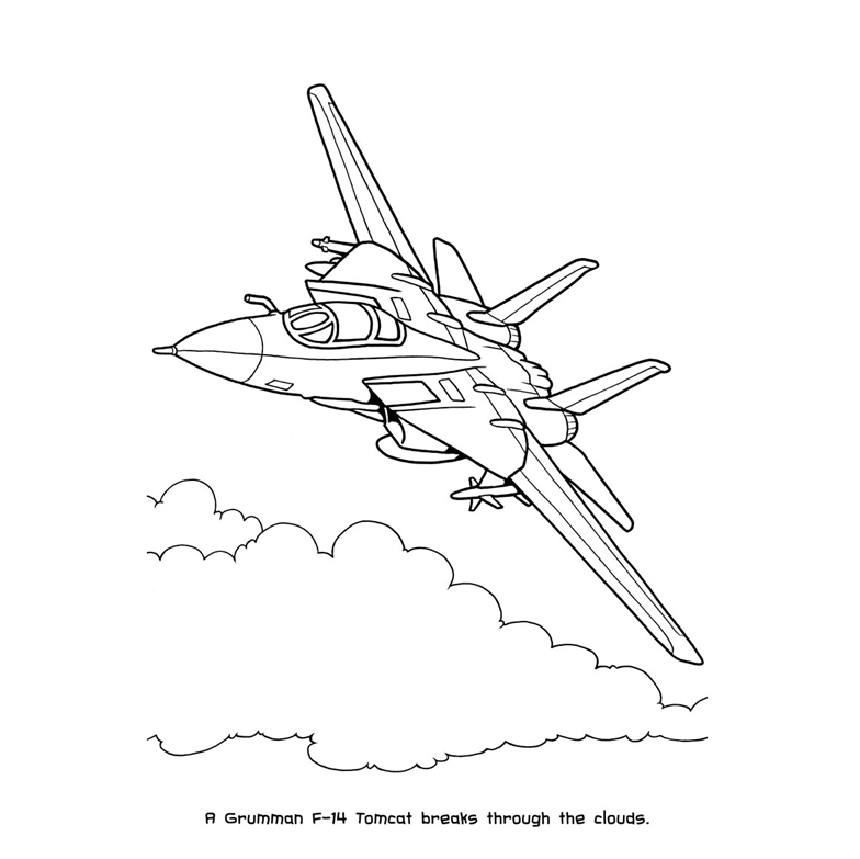 Airplane Coloring Book Blue Skies by